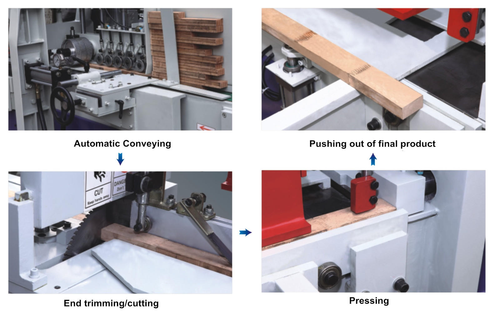 semiautomatic finger joint cutter high-performance for wooden board