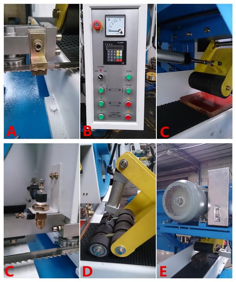 grooving horizontal bandsaw customized for cnc tenoning